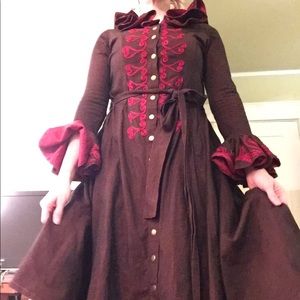 Cordelia brand embroidered theatrical coat.